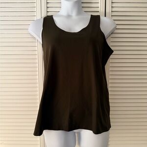 Chico's Deep Olive Green Relaxed Sleeveless Tank Top